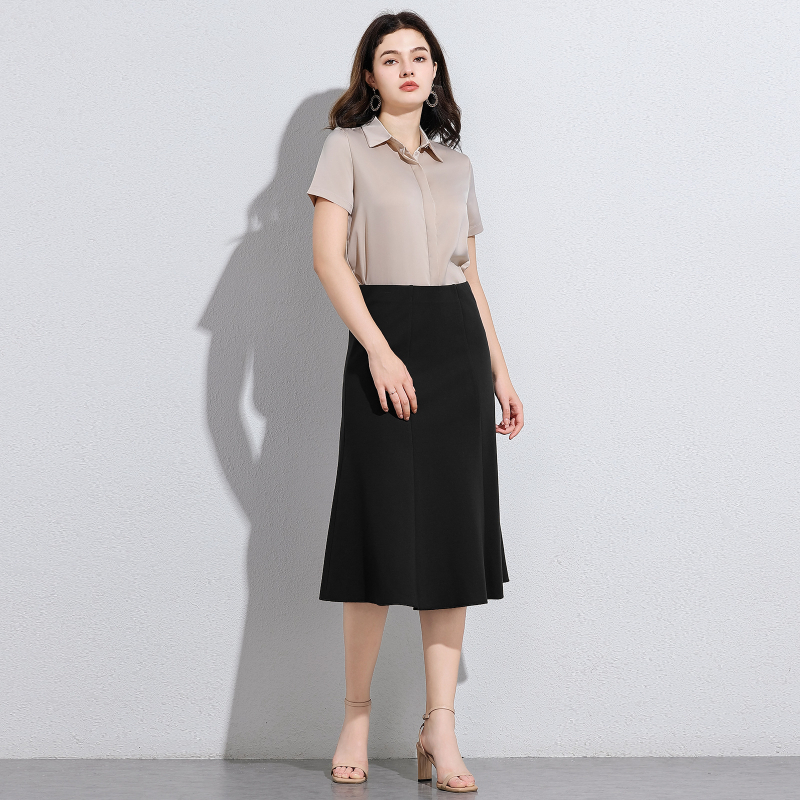 Külkereskedelmi stílusú francia Hepburn stílusú retró szoknya magas derekú, karcsúsító megjelenésű, drapézott A-vonalú szoknya, luxus, nagy lengő, esernyőszoknya nőknek