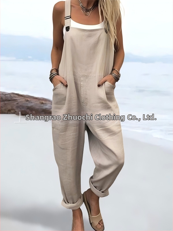 2025 Határokon átnyúló új női ruházat Amazon európai és amerikai nyári 3D nyomtatott gombos nadrágtartók alkalmi nadrágtartók