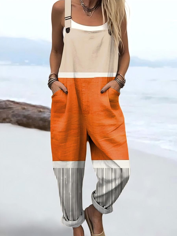 2025 Határokon átnyúló új női ruházat Amazon európai és amerikai nyári 3D nyomtatott gombos nadrágtartók alkalmi nadrágtartók