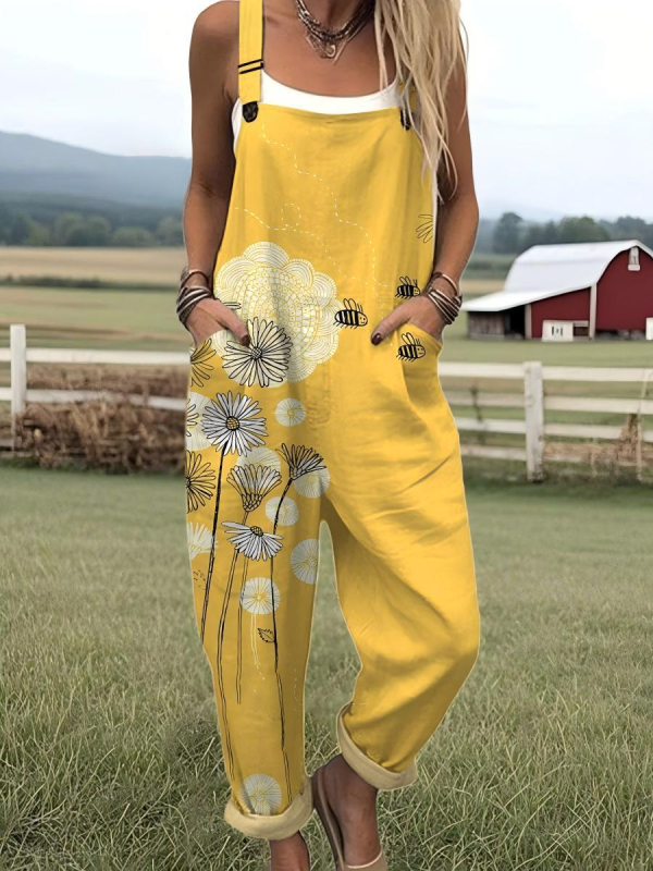 2025 Határokon átnyúló új női ruházat Amazon európai és amerikai nyári 3D nyomtatott gombos nadrágtartók alkalmi nadrágtartók