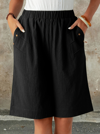 2025-ös európai és amerikai határokon átnyúló női rövidnadrágok női nyári új stílusú ötpontos nadrág tiszta színű hétköznapi nadrág egyenes szabású nadrág otthonra