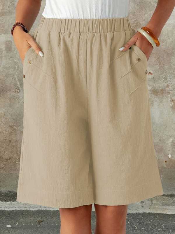 2025-ös európai és amerikai határokon átnyúló női rövidnadrágok női nyári új stílusú ötpontos nadrág tiszta színű hétköznapi nadrág egyenes szabású nadrág otthonra