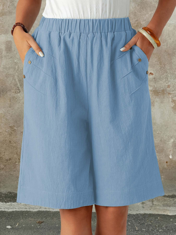 2025-ös európai és amerikai határokon átnyúló női rövidnadrágok női nyári új stílusú ötpontos nadrág tiszta színű hétköznapi nadrág egyenes szabású nadrág otthonra