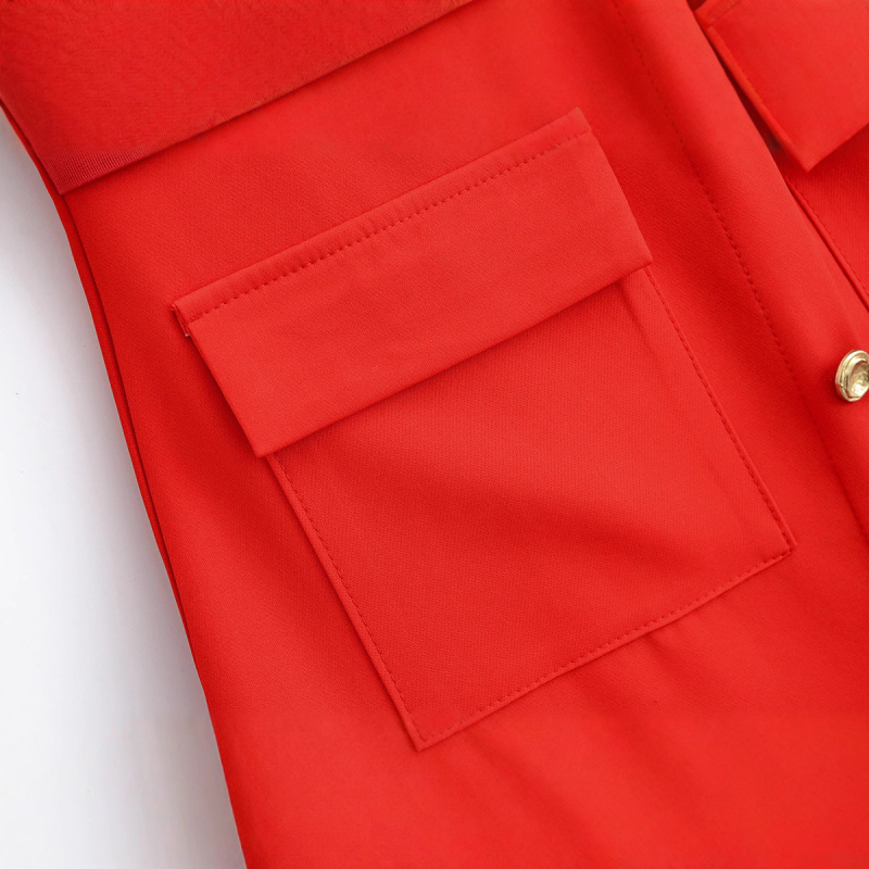 Külkereskedelmi Nagykereskedelmi Tavaszi Új Európai és Amerikai Stílusú Krepp Ujjatlan Midi Ruha Övvel 3597054