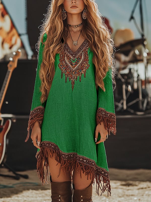 Rochie Amazon pentru femei 2025, rochie cu imprimeu larg din dantelă