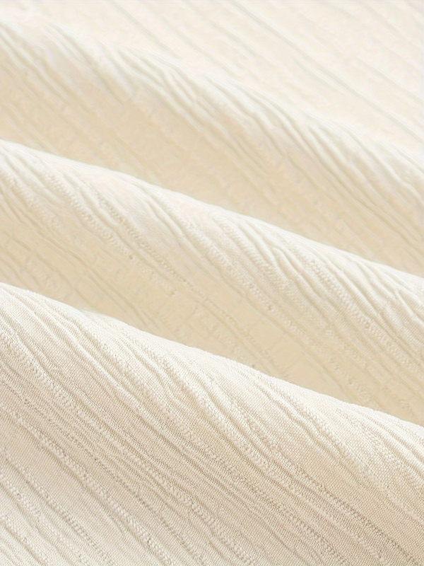 2025-ös új divatos, lezser, vékony, drapézott, magas derekú, egyszínű, húzózsinóros, laza, texturált, hosszú, széles szárú nadrág