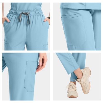 Naujos spalvos išleidimas, greitai džiūstantys, tamprūs, rankomis skalbiami drabužiai, plius dydžio gydytojams ir slaugytojams, vienspalviai kostiumai, ploni, kasdieniai, patogūs