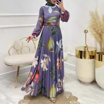 M2687 Transfrontaliere Amazon Orientul Mijlociu Femeii Noi Florale Running Distanță Lungă Modă Elegant Haine Musulmane