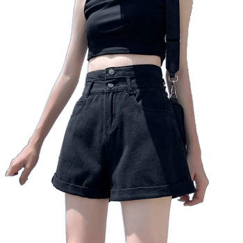 Magas derekú farmernadrág nőknek, nyári vékony, felhajtott szegélyű fazon, sokoldalú, egyenes, bő szárú, melegítőnadrág