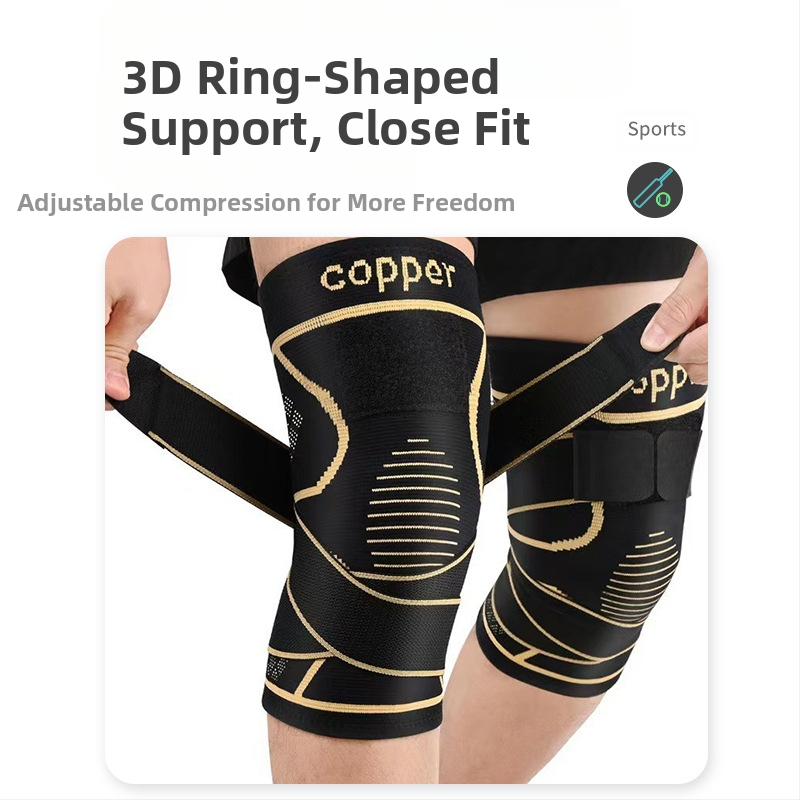 Chránič kolien z medi s iónmi, športový chránič kolien, jazda na koni, horolezectvo, basketbal, priedušný chránič kolien, krúžok na kolená, kompresný popruh, chránič kolien