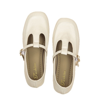 2025 Νέα Βρετανικά Ρετρό Μικρά Δερμάτινα Παπούτσια Γαλλικά με Χοντρό Τακούνι, Μονόγραμμη, Μαλακή Σόλα, Στρογγυλή Μύτη, Παπούτσια Mary Jane για Γυναίκες