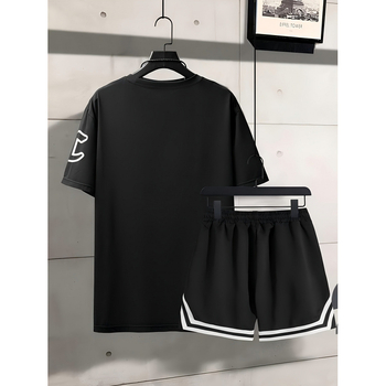 2025 Ευρωπαϊκό και Αμερικανικό Διασυνοριακό Ανδρικό Σορτς με Κοντά Μανίκια, Ψηφιακή Εκτύπωση 3D, Σικάγο, Ανδρικό, Μοντέρνο