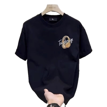 Νέο, μοντέρνο, ανδρικό κοντομάνικο μπλουζάκι από καθαρό βαμβάκι του 2025, Summer Explosions, μοντέρνο, casual μπλουζάκι με λαιμόκοψη