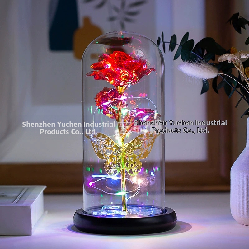 „Amazon Eternal Flower“ stiklinis dangtelis, 520 „Tanabata Flowers“ rožių dovanų dėžutė merginos kūrybinei gimtadienio dovanai