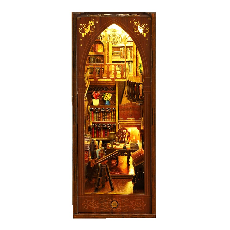 Συλλογή βιβλίων Gate SL006 Χειροποίητη DIY καμπίνα 3D στερεοσκοπική βάση βιβλίου Ξύλινη συναρμολογημένη μοντελοποίηση Δημιουργικό δώρο για γυναίκες