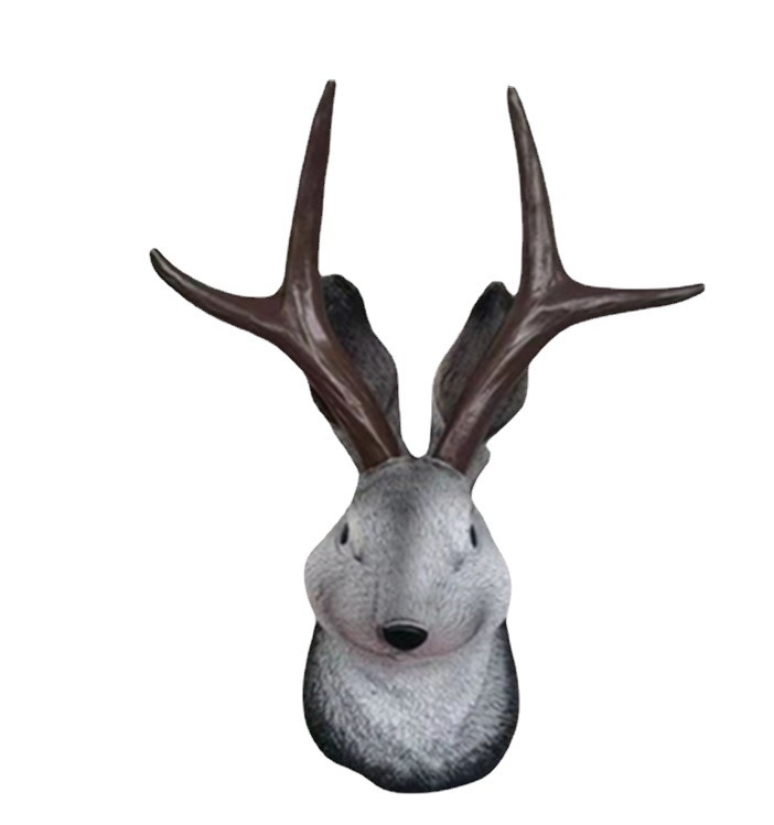 Határokon átnyúló kreatív ördög nyúl szimuláció isten nyúl függő dekoráció agancs nyúl gyanta kreatív függő dekoráció ház faldekoráció