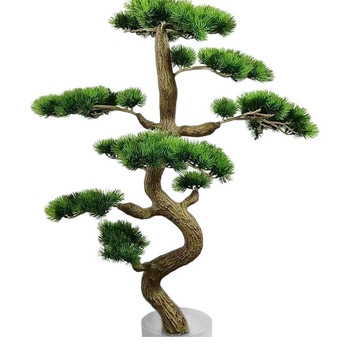 Új kínai stílusú műfenyő irodai folyosó lépcsőház kézműves termékek üdvözlő fenyődíszek műanyagból