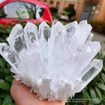 Gyári ellátás természetes fehér kristályfürt díszek kristály kézműves ércminta