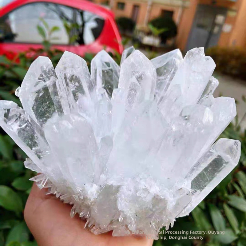 Gyári ellátás természetes fehér kristályfürt díszek kristály kézműves ércminta