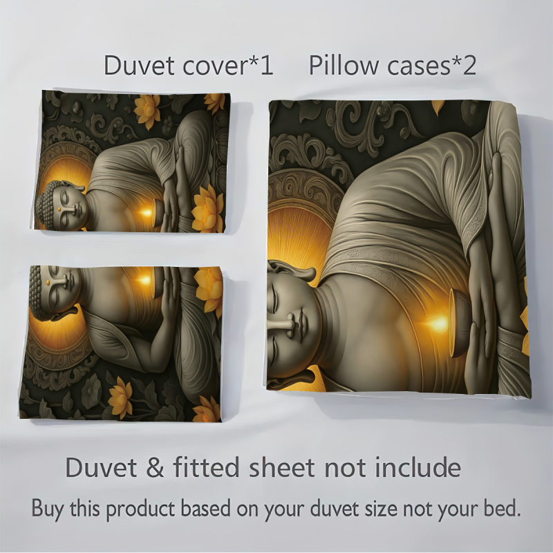 Tarpvalstybinis eksporto antklodės užvalkalas, Budos statula, 3D skaitmeninio spausdinimo lovos komplektas, „Amazon Aliexpress“, europietiškas ir amerikietiškas antklodės užvalkalas, trijų dalių komplektas