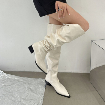 2024 őszi új divatos, royal sister, legyező alakú, vastag sarkú, rakott csizma, vastag sarkú, hegyes sarkú, magas sarkú csizma, alacsony sarkú, rakott csizma