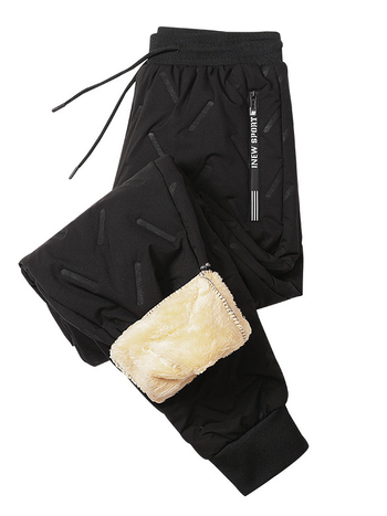 Īpaši zemas cenas, siltas vīriešu rudens un ziemas vilnas oderētas biezas kokvilnas bikses, ikdienas bikses, aukstumizturīgas, garas ikdienas bikses