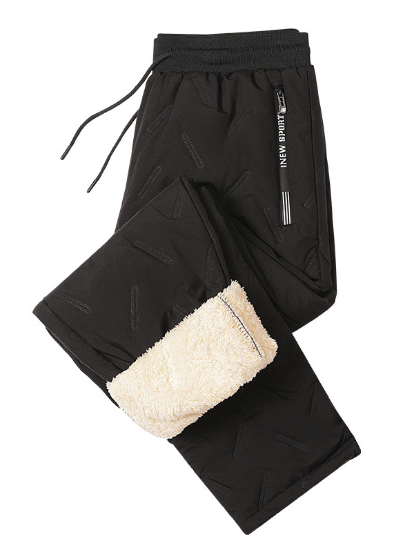 Īpaši zemas cenas, siltas vīriešu rudens un ziemas vilnas oderētas biezas kokvilnas bikses, ikdienas bikses, aukstumizturīgas, garas ikdienas bikses