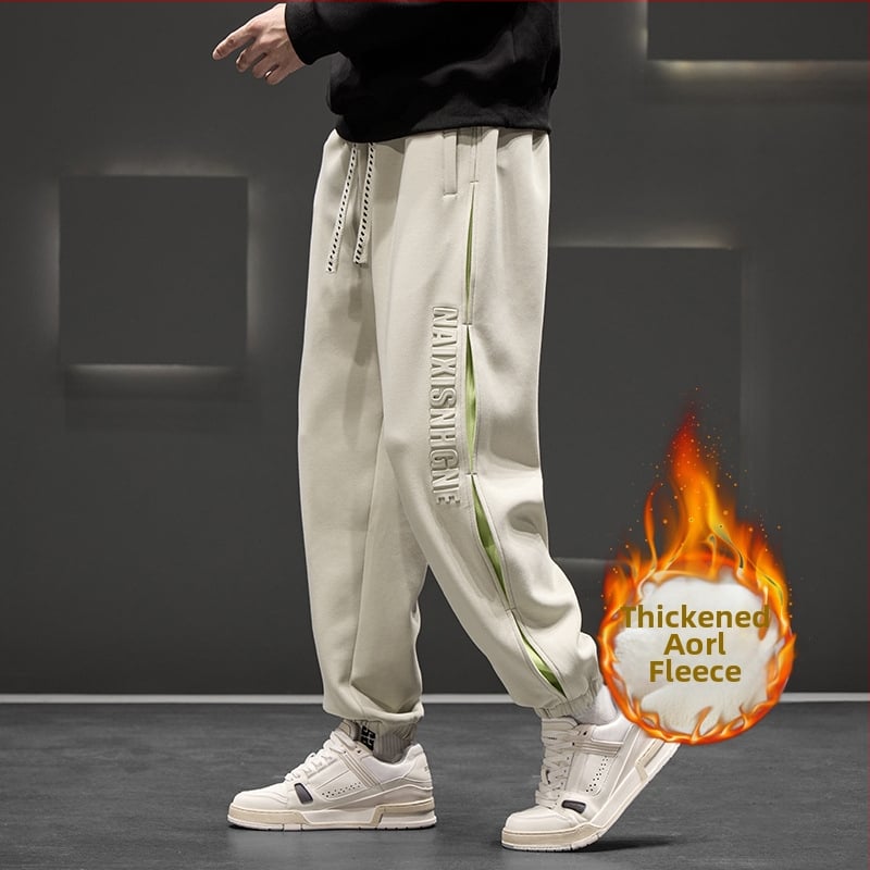 Adītas bikses, kas palielina sporta bikses JY purngalu 69F cenu kontrole plus izmērs plus resnas vilnas oderes sabiezējums