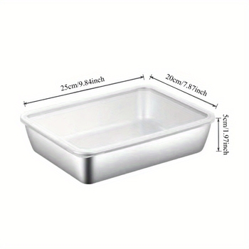 Δίσκος πετσετών από ανοξείδωτο ατσάλι, 10 τεμάχια, κουτί Crisper με καπάκι, τετράγωνος δίσκος, τετράγωνο κουτί, τετράγωνος δίσκος προετοιμασίας νιπτήρα, εξαγωγή