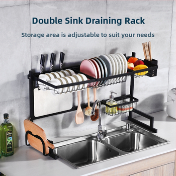 Πολυλειτουργική θήκη αποθήκευσης κουζίνας, θήκη αποθήκευσης πιάτων, θήκη αποθήκευσης επιτραπέζιων σκευών, θήκη αποχέτευσης νεροχύτη από ανοξείδωτο ατσάλι, θήκη για φούρνο μικροκυμάτων, θήκη κοπής