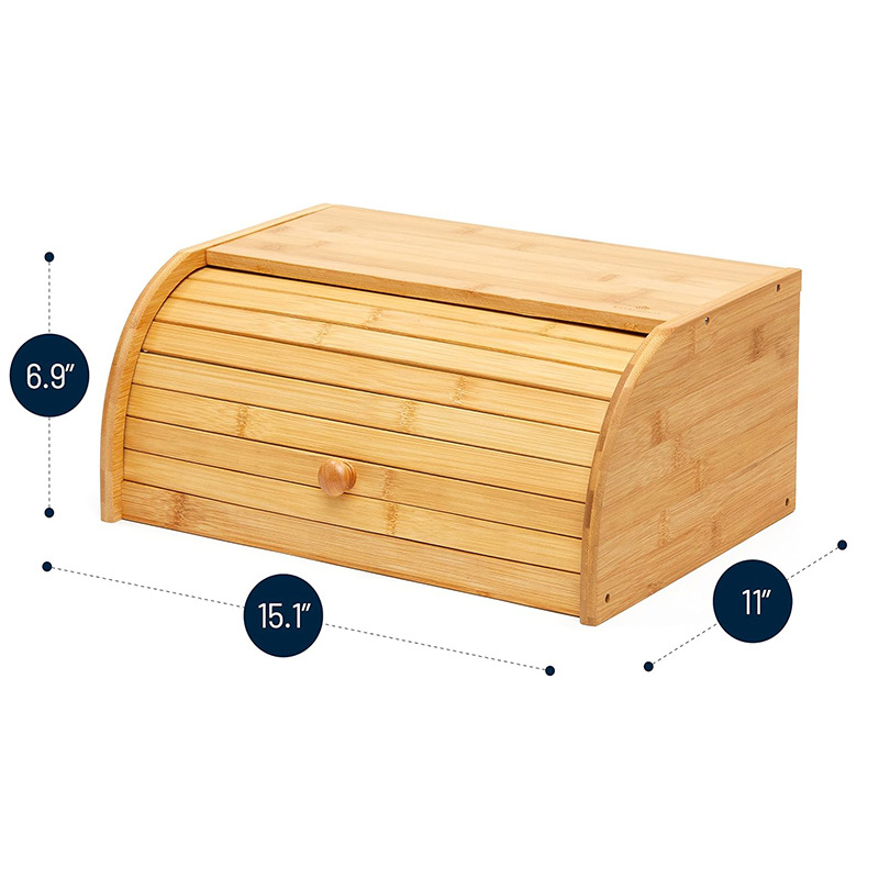 Individualizuota medinė duonos dėžutė, atspari dulkėms, vitrina, pyragaičių, vaisių laikymo dėžutė, bambuko medienos laikymo dėžutė, išardoma ir surinkta laikymo dėžutė