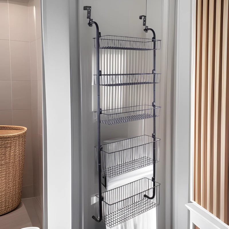 Be skylių, lengvai montuojamas, be pėdsakų, galinis pakabinamas krepšys durims, daugiafunkcis, keturių sluoksnių, penkių sluoksnių, vietą taupantis galinis pakabinamas krepšys durims, laikymo lentynėlė