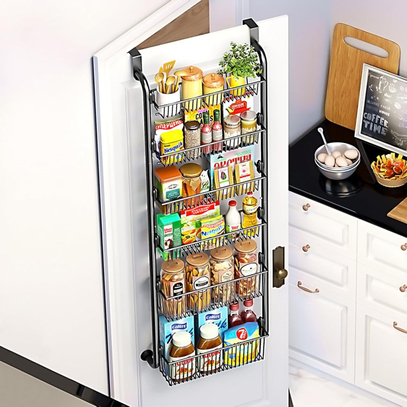 Be skylių, lengvai montuojamas, be pėdsakų, galinis pakabinamas krepšys durims, daugiafunkcis, keturių sluoksnių, penkių sluoksnių, vietą taupantis galinis pakabinamas krepšys durims, laikymo lentynėlė