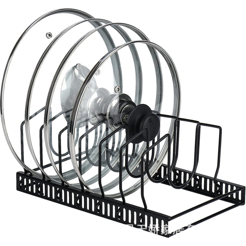 Konyhai edények, edényfedő tároló állvány, állítható szekrény, edénytároló állvány, vasaló, vágódeszka állvány, edénytartó, edényfedő állvány