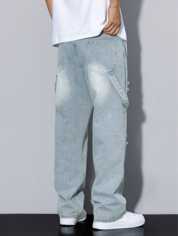 Határokon átnyúló export farmernadrág férfiaknak, egyedi, határokon átnyúló e-kereskedelemből származó, koreai stílusú, szaggatott ifjúsági farmernadrág, rajzokkal és mintákkal testreszabva