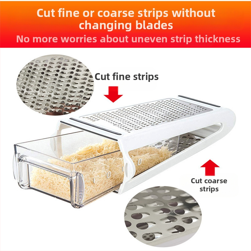 Многофункционална ренде за сирене и масло Кухненска джаджа Двустранно вертикално ренде за картофи и сирене за зеленчуци и плодове