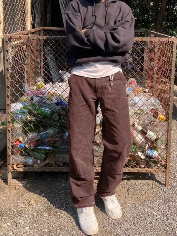 Férfi TEMU/SHUEIN nyomon követhető farmernadrág