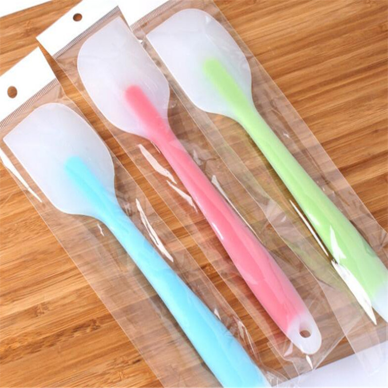 FDA szilikon egyrészes kaparó áttetsző, kicsi, hőálló sütemény spatula sütőeszközök egy generációnyi haj