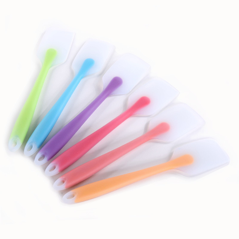 FDA szilikon egyrészes kaparó áttetsző, kicsi, hőálló sütemény spatula sütőeszközök egy generációnyi haj