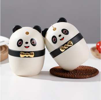 Kodune loominguline koomiksipanda hambatiku pudeli reklaam hambatiku karp kaasaskantav trükitud logoga plastist hambatiku toru