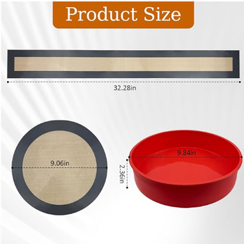 Naujas maistinės klasės padalintas pyrago kepimo kilimėlis, atsparus aukštai temperatūrai, olandiškas silikoninis kepimo kilimėlis