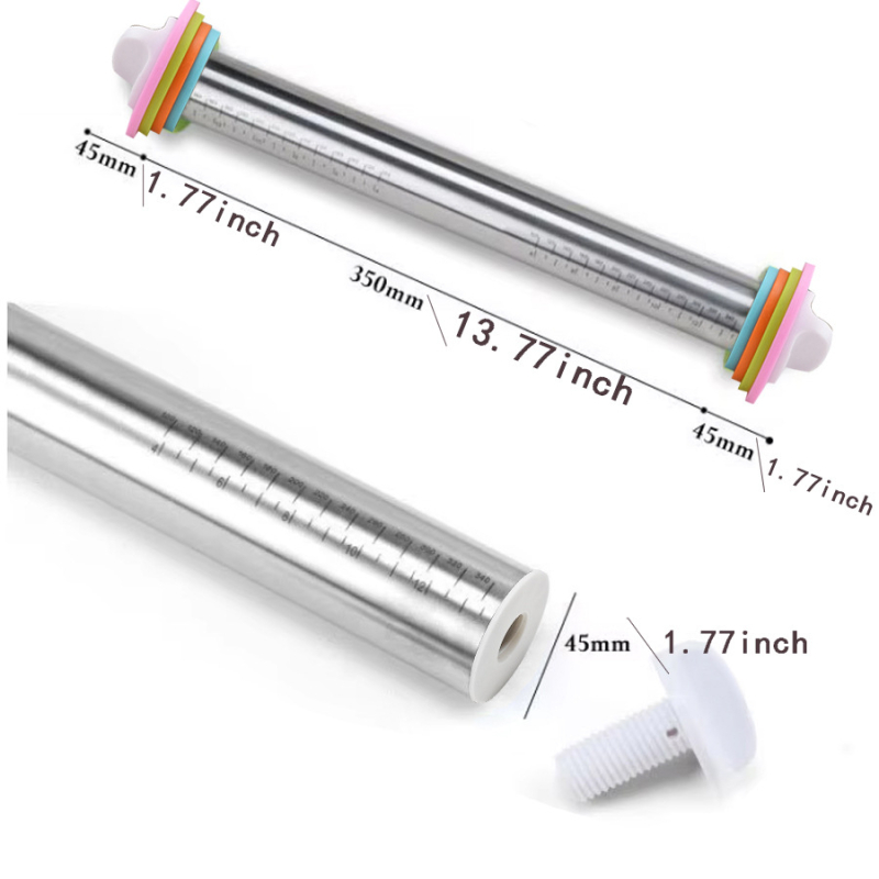 Διασυνοριακά αποκλειστικά σε απόθεμα από ανοξείδωτο ατσάλι, ρυθμιζόμενο πάχος, πλάστης, ζυγαριά, ραβδί για αλεύρι, εργαλείο κουζίνας