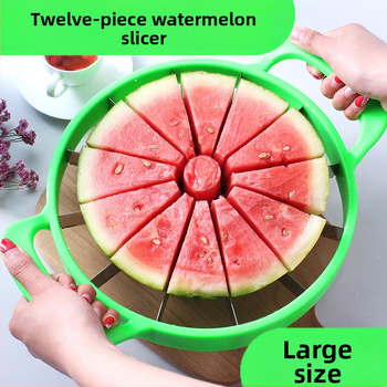 Didelis arbūzo pjovimo įrankis Nerūdijančio plieno vaisių daliklis Buitinis arbūzo pjaustyklės pjaustyklės daliklis Didmeninė prekyba
