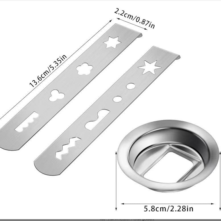 Roostevabast terasest hakklihamasina lisatarvikud, pastasnäkkide lisatarvikud, küpsiste lisatarvikud