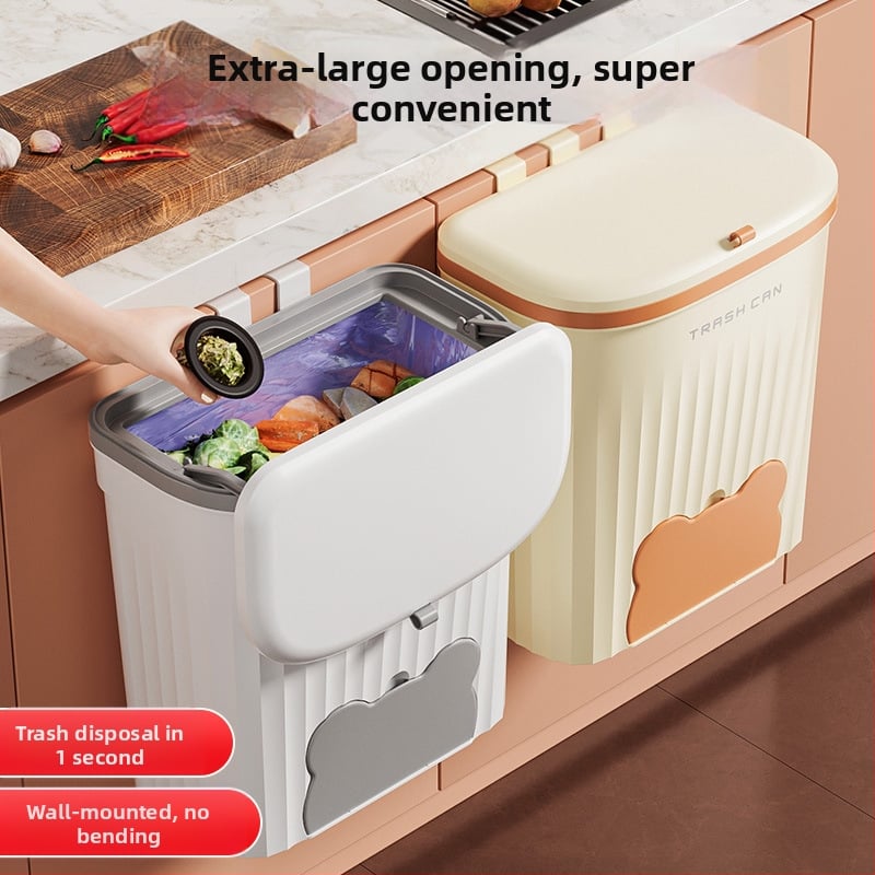 Flip Köögi prügikast seinale riputatav majapidamistualett kaanega vannitoa elutoa prügi köögijäätmete rippuv hoiustamisämber