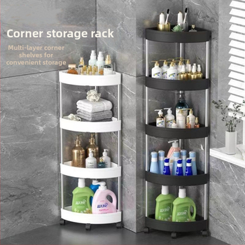 Fürdőszobai tárolóállvány, amely támogatja a titkosított saroktároló állványt, az ütésmentes konyhai tároló állványt, a többrétegű tároló állványt