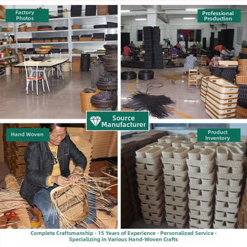 Κουτί αποθήκευσης καλωδίων γραφείου κατασκευαστών Guangzhou, κουτί αποθήκευσης δεδομένων από λωρίδες υποδοχών από ινδικό καλάμι υφασμένο με μίμηση, κρυμμένο καλώδιο