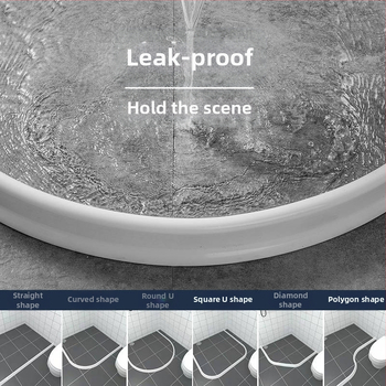 Εύκαμπτο φράγμα νερού μπάνιου με εύκαμπτο φράγμα νερού για τουαλέτα και ντους, διαχωριστικό δαπέδου από σιλικόνη