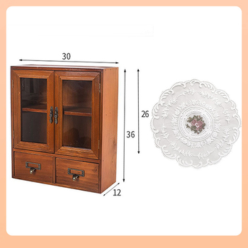 ◘ Европейска кръгла подложка за хранене, прахоустойчива, реквизит, масичка за кафе, ваза, нощно шкафче, на едро, дантелена покривка с диаметър 31 см