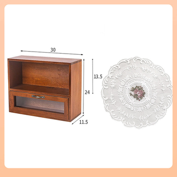 ◘ Европейска кръгла подложка за хранене, прахоустойчива, реквизит, масичка за кафе, ваза, нощно шкафче, на едро, дантелена покривка с диаметър 31 см